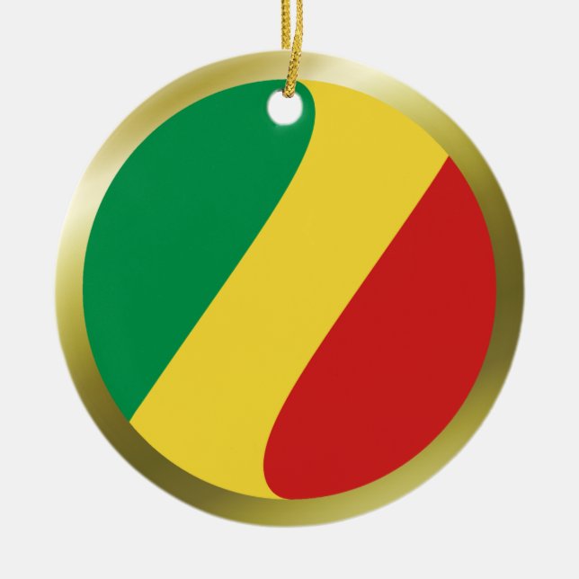Ornamento de la bandera de Congo-Brazzaville (Frente)