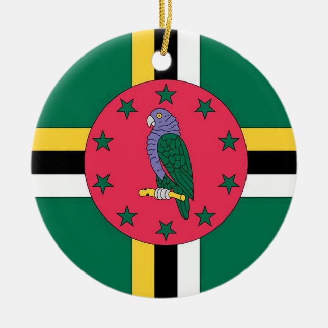 Ornamento de la bandera de Dominica (Frente)