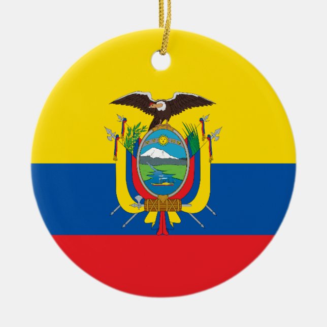 Ornamento de la bandera de Ecuador (Frente)
