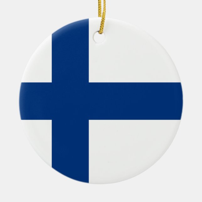 Ornamento de la bandera de Finlandia (Frente)