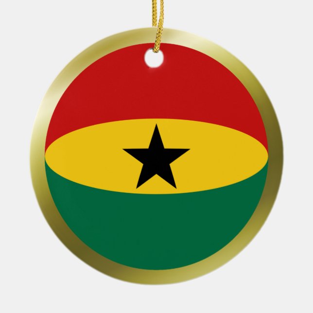 Ornamento de la bandera de Ghana (Frente)