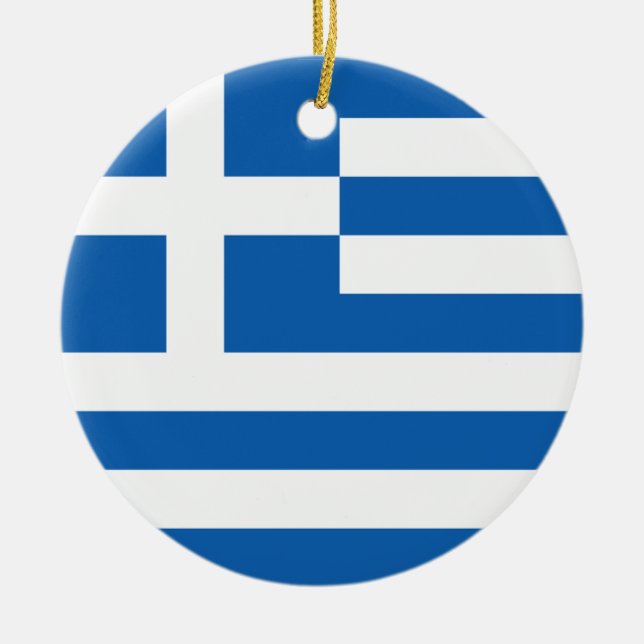Ornamento de la bandera de Grecia (Frente)