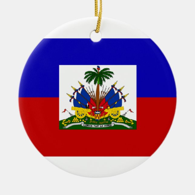 ORNAMENTO DE LA BANDERA DE HAITÍ (Frente)