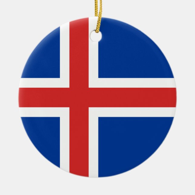 Ornamento de la bandera de Islandia (Frente)