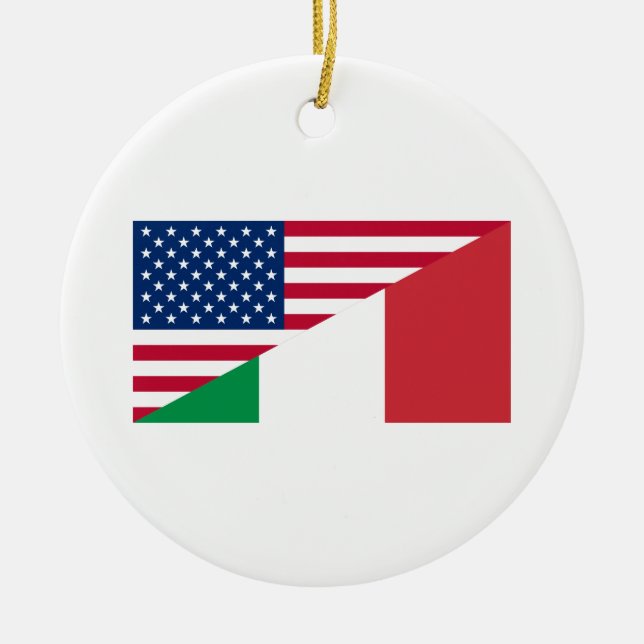 Ornamento de la bandera de Italia de los Estados U (Frente)