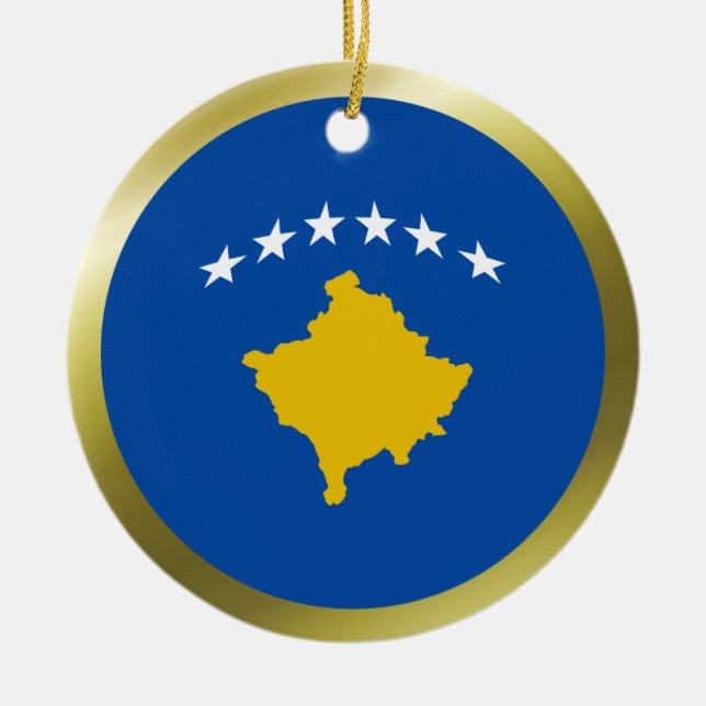 Ornamento de la bandera de Kosovo (Frente)