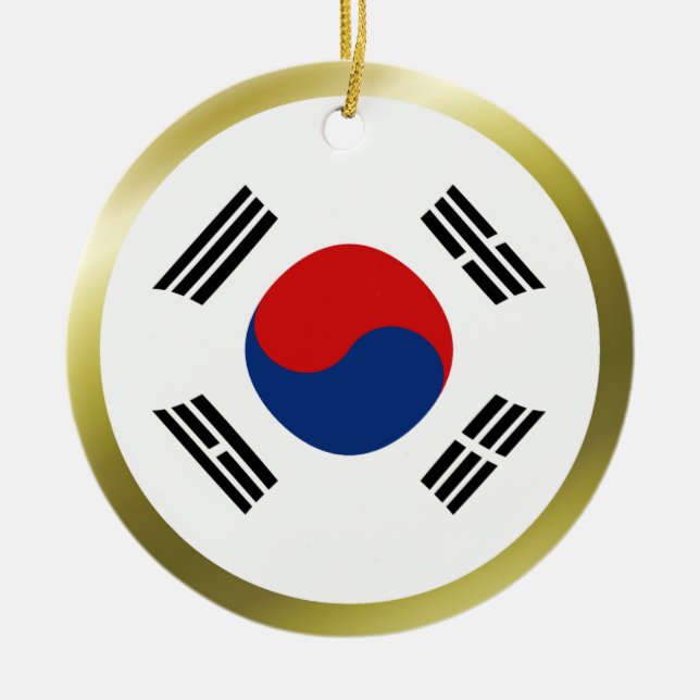 Ornamento de la bandera de la Corea del Sur (Frente)