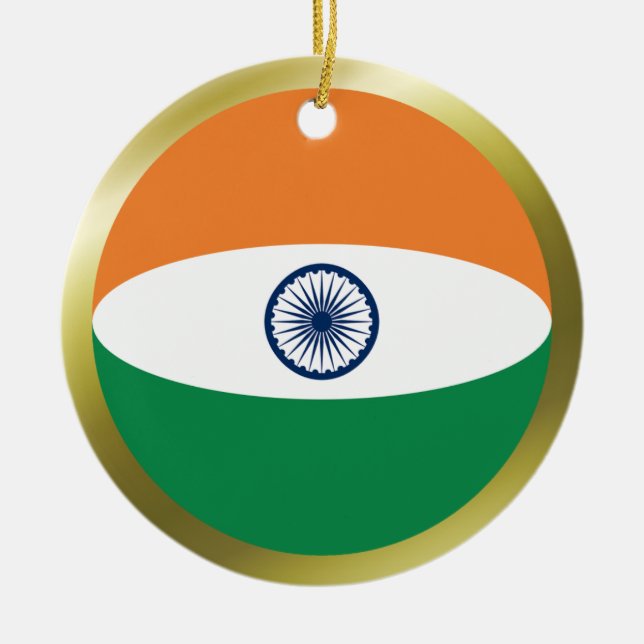 Ornamento de la bandera de la India (Frente)