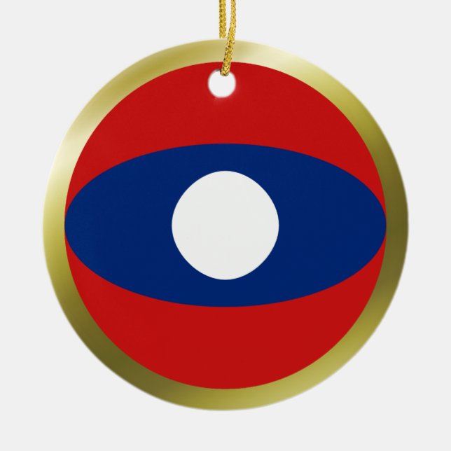 Ornamento de la bandera de Laos (Frente)