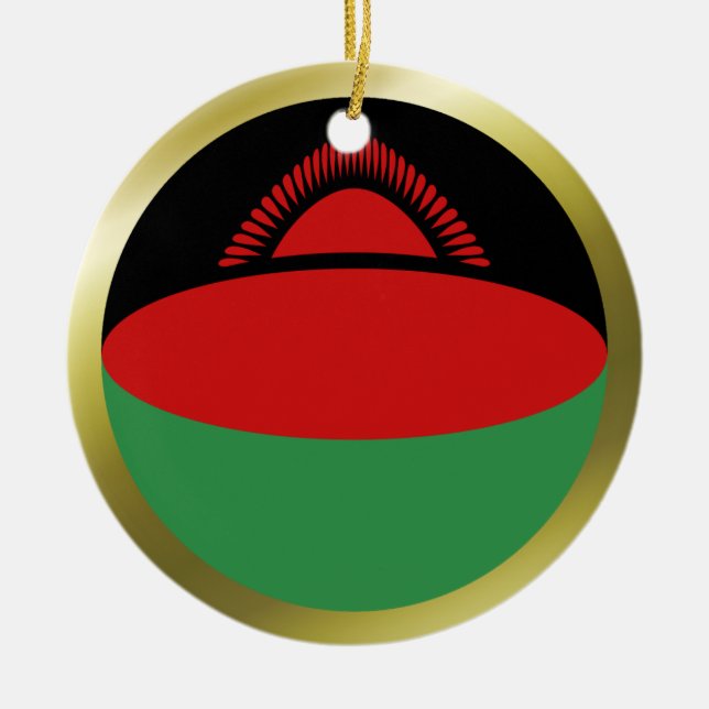 Ornamento de la bandera de Malawi (Frente)