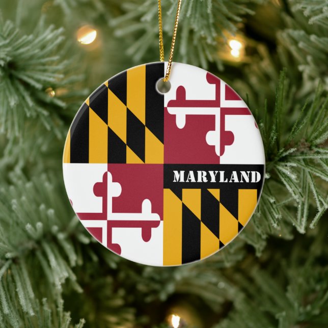 Ornamento de la Bandera de Maryland, Navidades, Ma (Árbol)