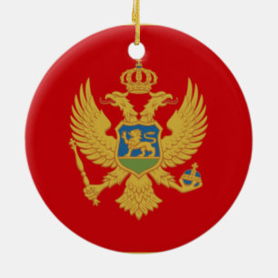 Ornamento de la bandera de Montenegro
