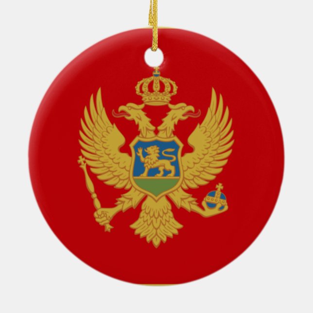 Ornamento de la bandera de Montenegro (Atrás)