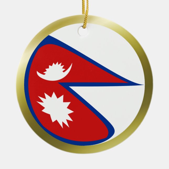 Ornamento de la bandera de Nepal (Frente)