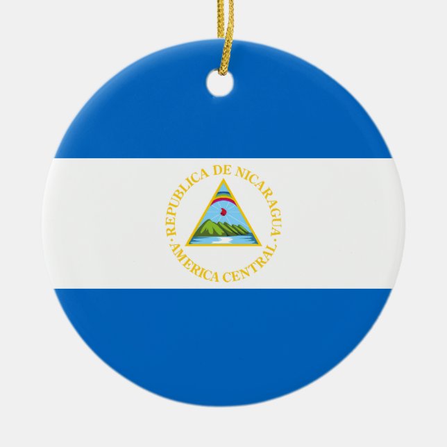 Ornamento de la bandera de Nicaragua (Frente)