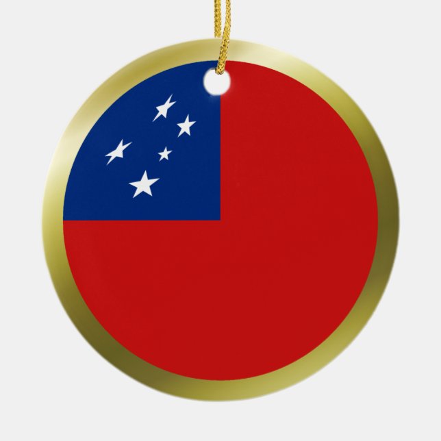 Ornamento de la bandera de Samoa (Frente)