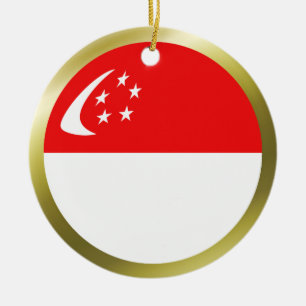 Ornamento de la bandera de Singapur