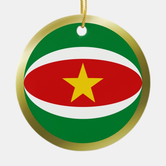 Ornamento de la bandera de Suriname (Frente)