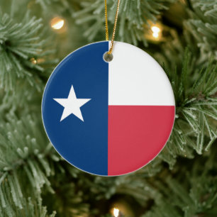 Ornamento de la Bandera de Texas (doble cara)