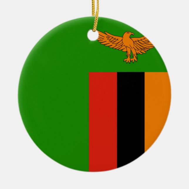 Ornamento de la bandera de Zambia (Frente)