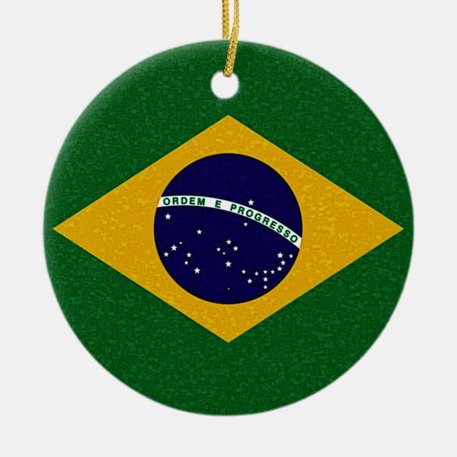 Ornamento de la BANDERA del BRASIL (Frente)