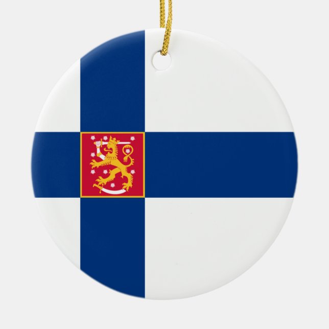 Ornamento de la bandera del estado de Finlandia (Frente)