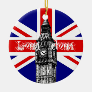 Ornamento de la bandera del Gran Ben de Londres