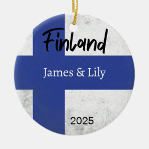 Ornamento de la bandera finlandesa, Finlandia pers