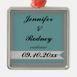 Ornamento de la boda de novia y del novio