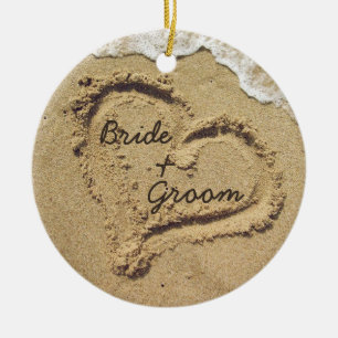 Ornamento de la boda del tema de la playa