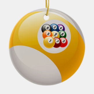 ORNAMENTO DE LA BOLA DE BILLAR NUEVE DE LA BOLA