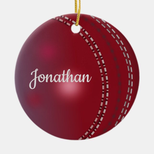 Ornamento de la bola de cricket (Frente)