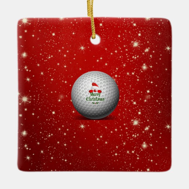 Ornamento de la bola de golf de navidad (Anverso)