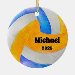 Ornamento de la bola de voleibol, ornamento, depor