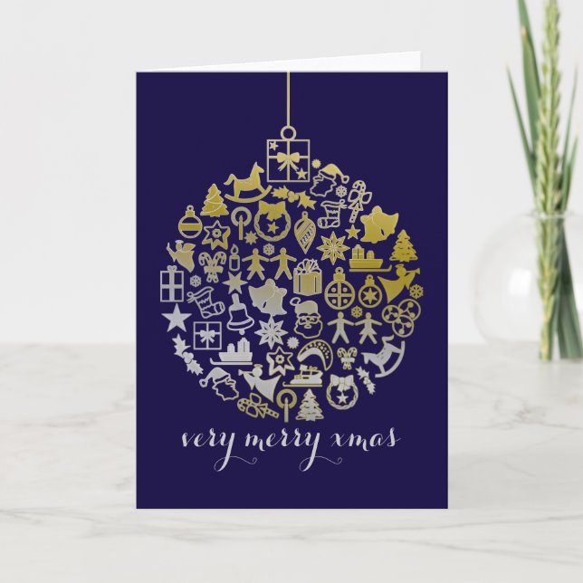 Ornamento de la bola del árbol de Navidad + tus id (Anverso)