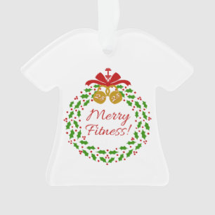 Ornamento de la camiseta acrillada de Merry Fitnes