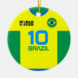 Ornamento de la camiseta de fútbol mundial de Bras