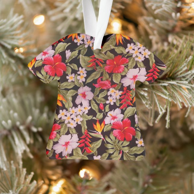 Ornamento de la camiseta floral de Aloha (Árbol)