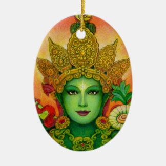 Ornamento de la cara de Tara verde de la diosa