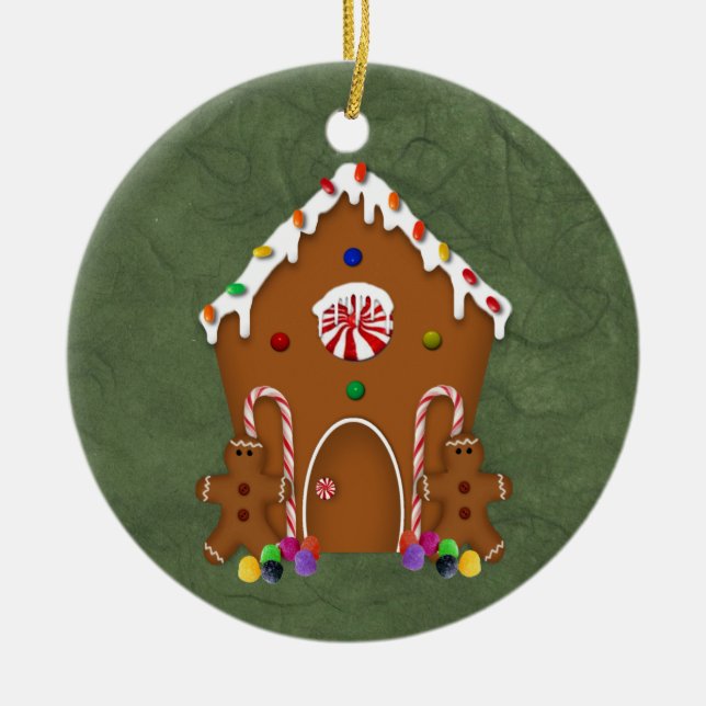 Ornamento de la casa de Gingerbread (Frente)