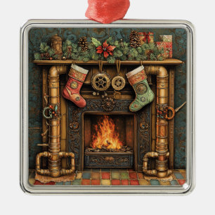 Ornamento de la chimenea de Steampunk para navidad