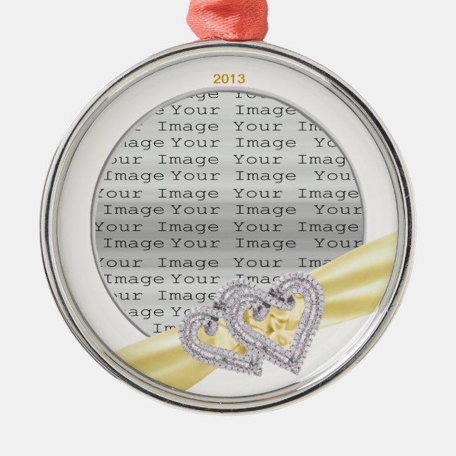 Ornamento de la cinta de limón del corazón del per (Frente)