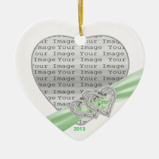 Ornamento de la cinta de opciones de corazón perso