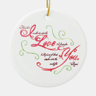 Ornamento de la cita del amor de Rumi