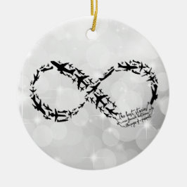 Ornamento de la cita del infinito del pasaporte,