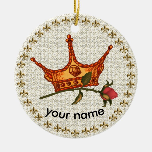 Ornamento de la Corona Rosa (Frente)