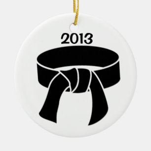 Ornamento de la correa negra 2013