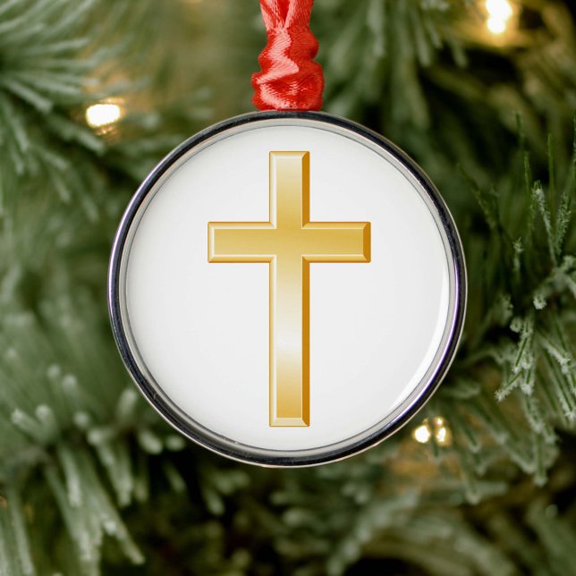 Ornamento de la Cruz de Oro Cristiana (This symbol also serves as a reminder of Christian religious beliefs and spiritual devotion. )
