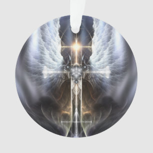 Ornamento de la Cruz del Ala del Ángel Celestial