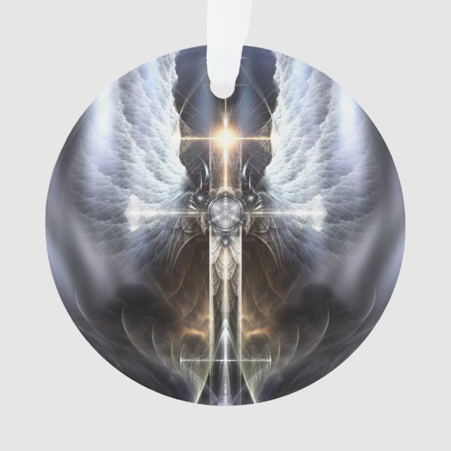 Ornamento de la Cruz del Ala del Ángel Celestial (Anverso)